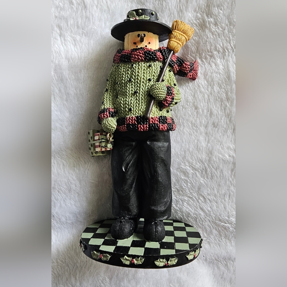 Vintage Plum Pudding Snowman